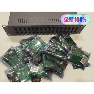 新款16槽机架光纤收发器机架机箱双电源双开关收发器适用155