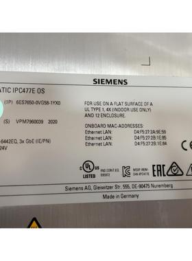 全新SIEMENS/西门子6ES7650-0VG58-1YX