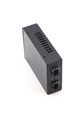 2光2电千兆光纤收发器LC口光电转换器 SFP级联光交换机监