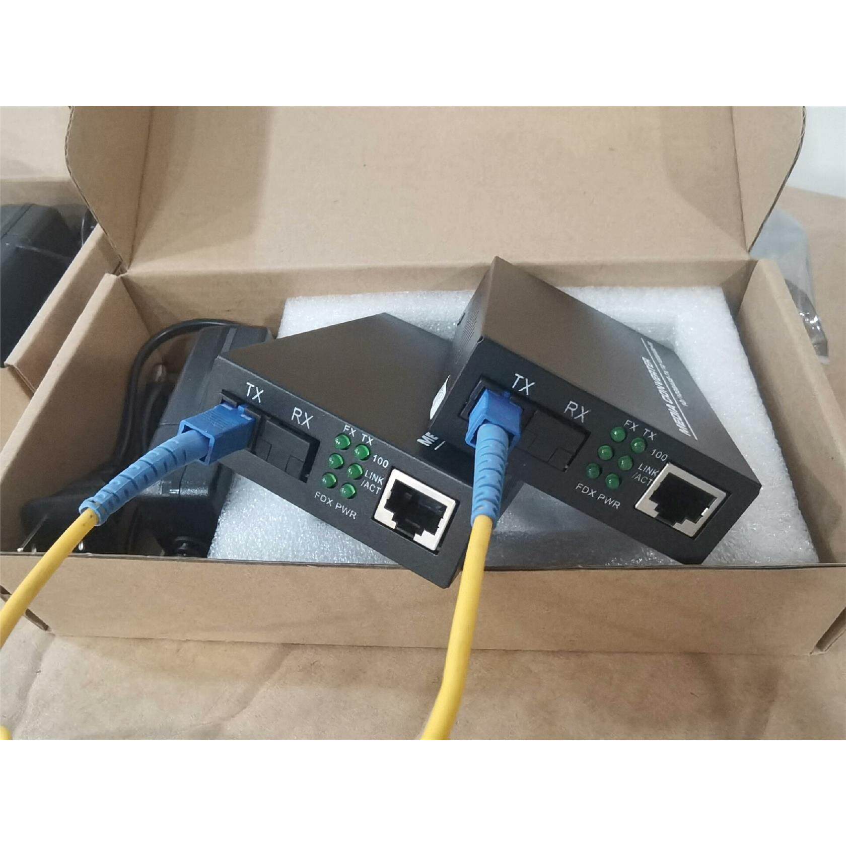 百兆光纤收发器单纤网络监控通用一对的价格，全新原装质保一年，