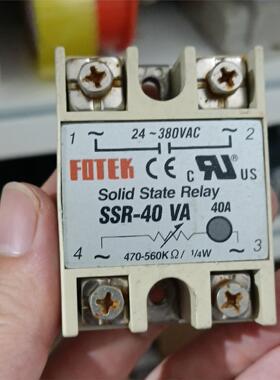 FOTEK库存现货台湾阳明单相固态继电器SSR-40 VA 40议价