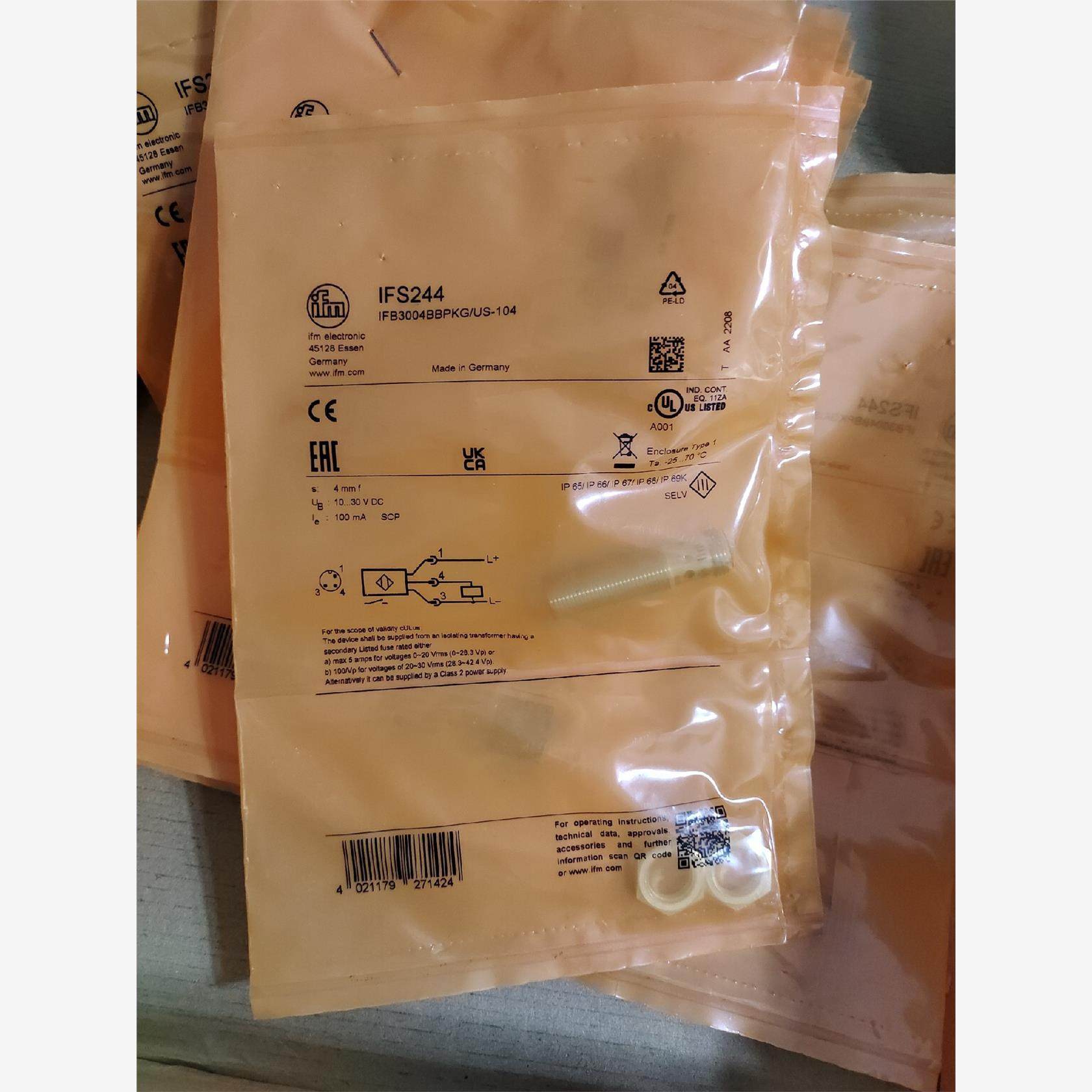 全新正品行货 IFM 易福门传感器IFS244议价