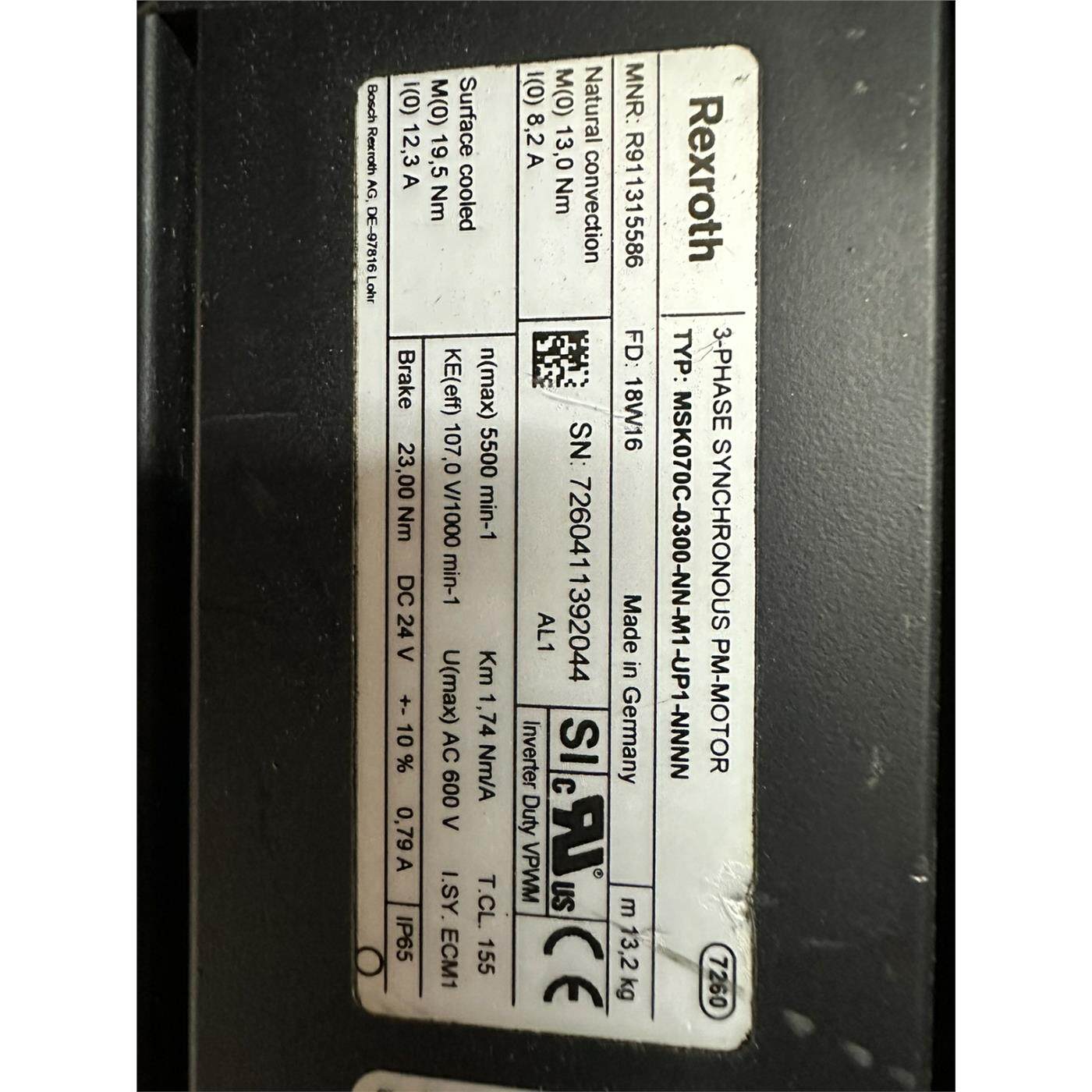 力士乐伺服电机MSK070C-0