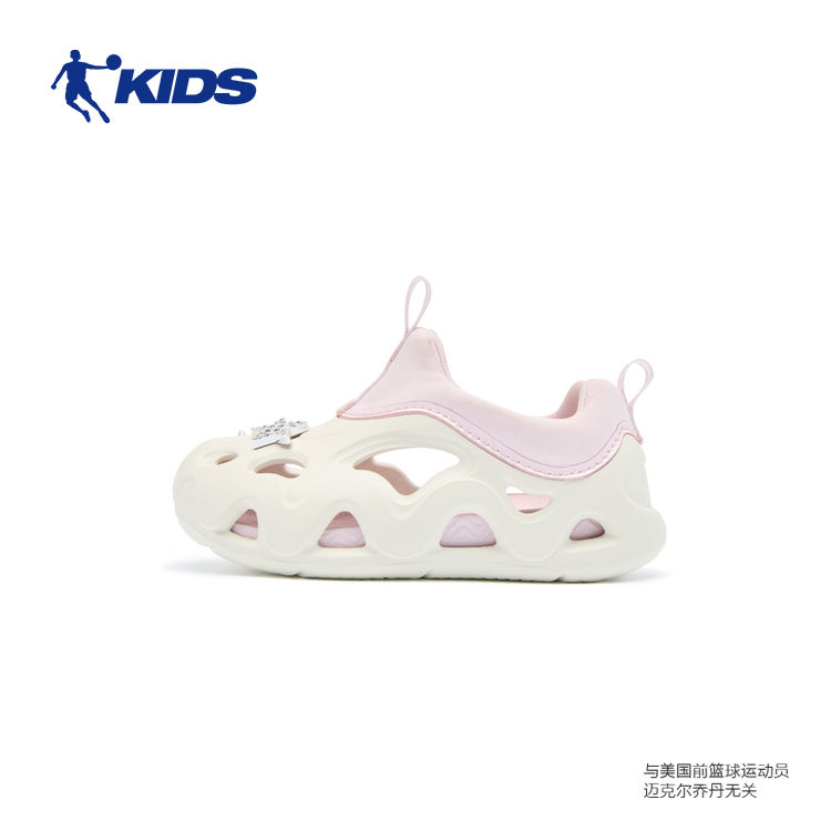 乔丹儿童凉鞋女小童沙滩鞋子夏季软底镂空女童洞洞鞋户外T6521894