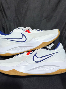 Nike耐克 Precision 6男子低帮实战篮球鞋白色耐磨透气HV1796-141