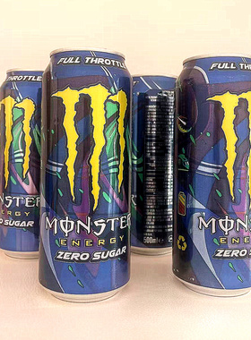 荷兰进口Monster魔爪无糖F1限定版500mlx4罐 运动能量型功能饮料