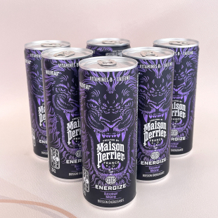 巴黎水Perrier含气黑莓味能量果汁味气泡水250mlx6罐 法国进口