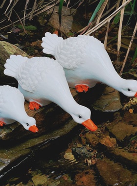 仿真喝水庭院户外鱼池装饰摆件