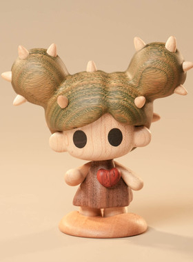 原创设计手办木质潮玩个性礼物桌面创意摆件原上城winki仙人球球