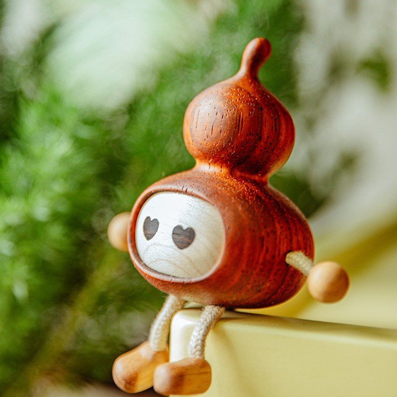 原上城原创设计桌面摆件车载挂件红花梨桃花葫芦日常创意礼品,家居饰品,创意礼品,淘宝优惠券,粉丝福利购,淘宝优惠卷