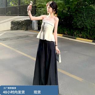 夏季穿搭一整套2026今年流行韩系休闲度假风绝美气质连衣裙子套装