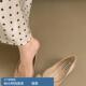 本 平底鞋 温柔风格 女士裙方头晚鞋 蝴蝶结浅平底鞋 羊皮版