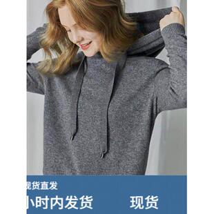 2025春秋新款鑫欣阿玛施艾正连帽针织衫卫衣薄款宽松韩版A300605