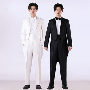 燕尾服男装演出服主持西服套装男士歌手西装婚礼魔术师合唱指挥服