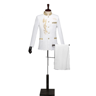 中山装男装大合唱舞台装歌手主持人演出服装年会表演毕业影楼拍照