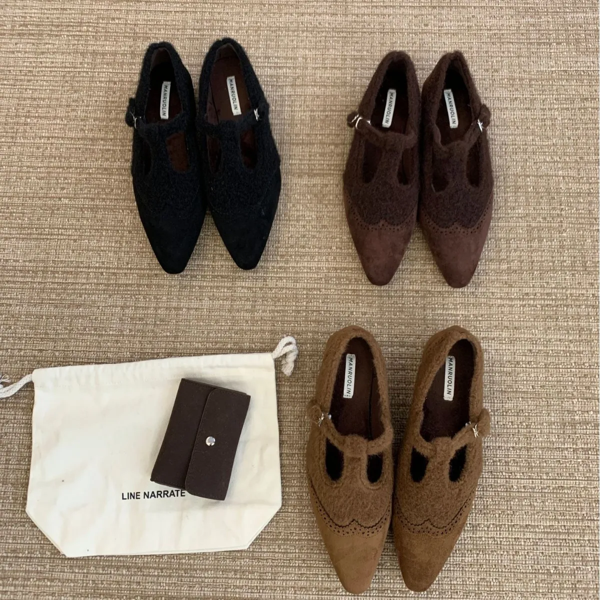 2025新款韩版毛呢厚底内增坡跟包头懒人女外穿保暖豹纹女鞋