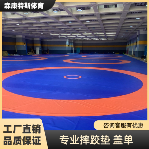比赛训练摔跤地垫 1200D耐磨盖单耐高温 三色热合工艺防滑 不开胶