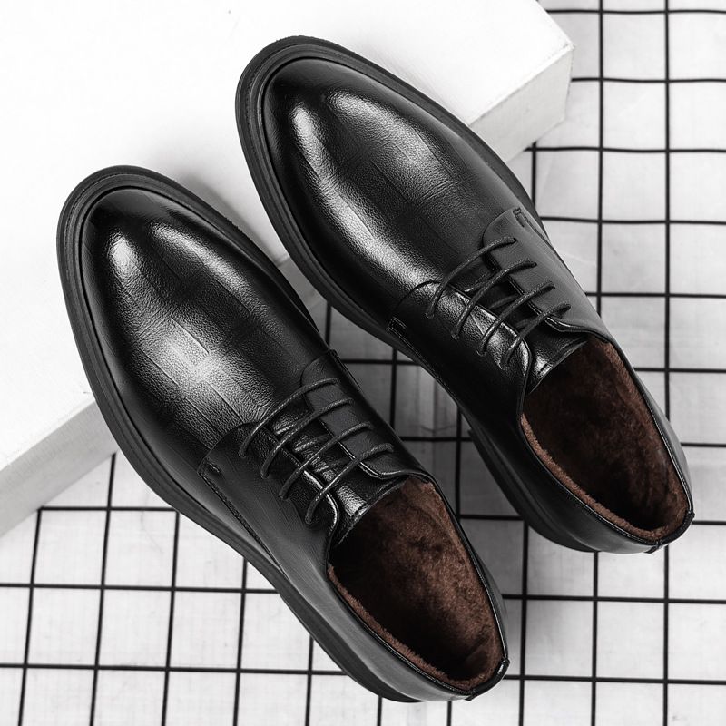 秋冬低帮商务正装增高鞋男皮鞋英