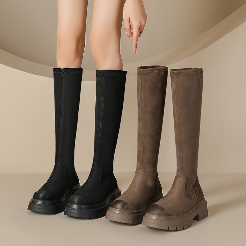 西部牛仔●复古过膝长筒靴小个子