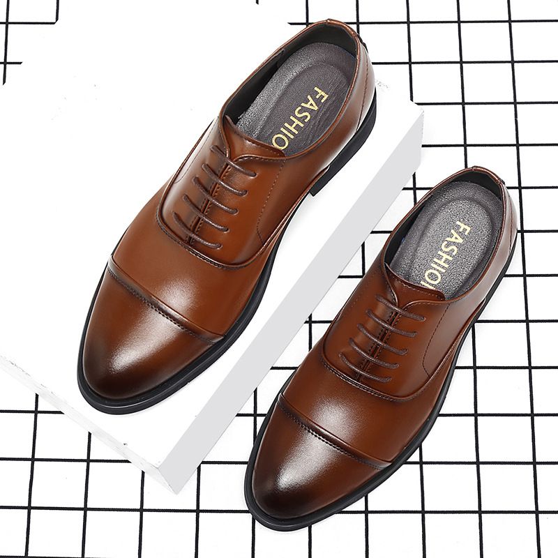 商务正装内增高皮鞋男三接头男鞋