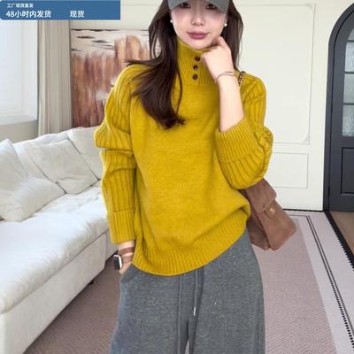 高领软糯毛衣女款2025新款秋冬季爆款可外穿内搭打底针织衫上衣女
