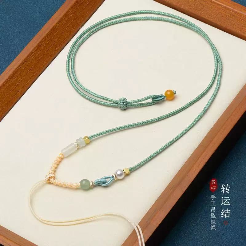 平安扣皮绳吊坠挂绳蜡绳子挂件绳耐磨翡翠玉坠绳项链绳diy编织绳