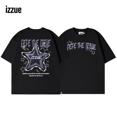 i.t izzue官方新款T恤2025夏季男女装宽松重磅潮牌时尚短袖A