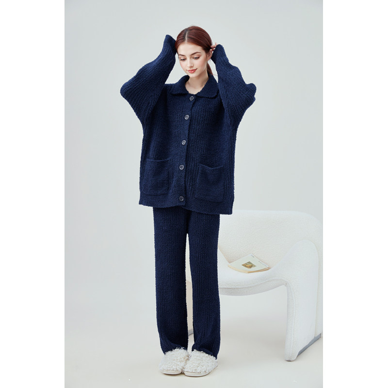 半边绒月子服秋冬产后睡衣