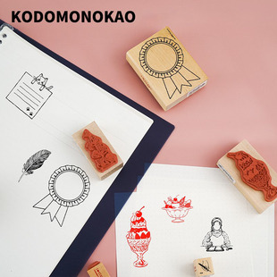 LOVE 日本KODOMO KAO木制印章N STAMP系列手账印章1630