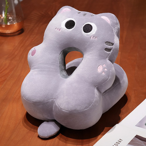 玲绸猫咪午睡枕趴睡枕小学生儿童