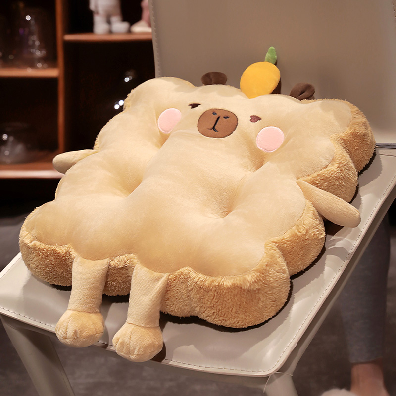 玲绸水豚卡皮巴拉坐垫椅子加厚