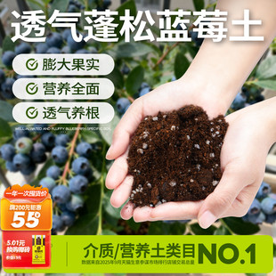 史丹利蓝莓专用土透气蓬松营养土酸性土壤有机盆栽蓝莓树果树种植