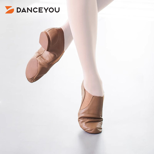 danceyou带跟软底外穿时尚舞蹈鞋