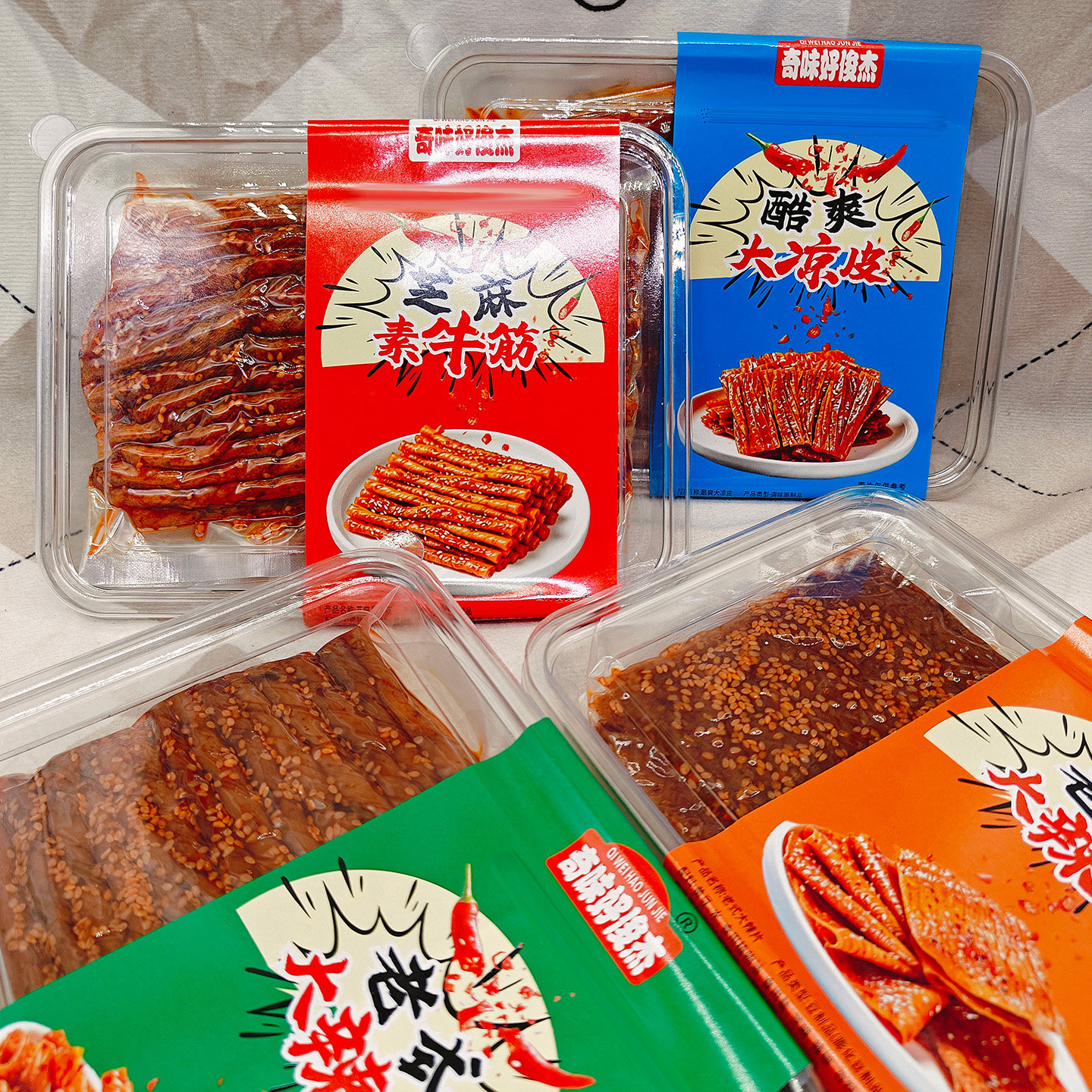 奇味好俊杰盒装辣条辣片320g