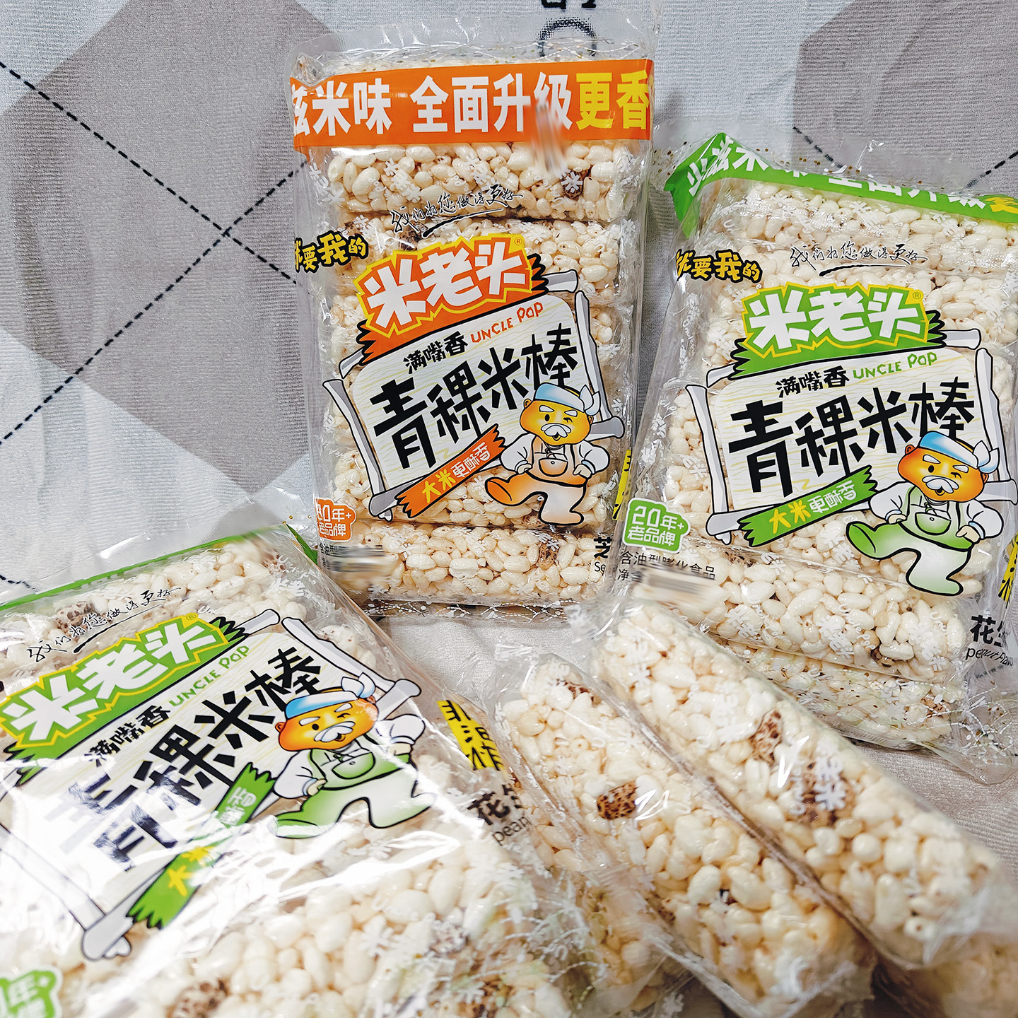 米老头青稞米棒芝麻味花生味150g