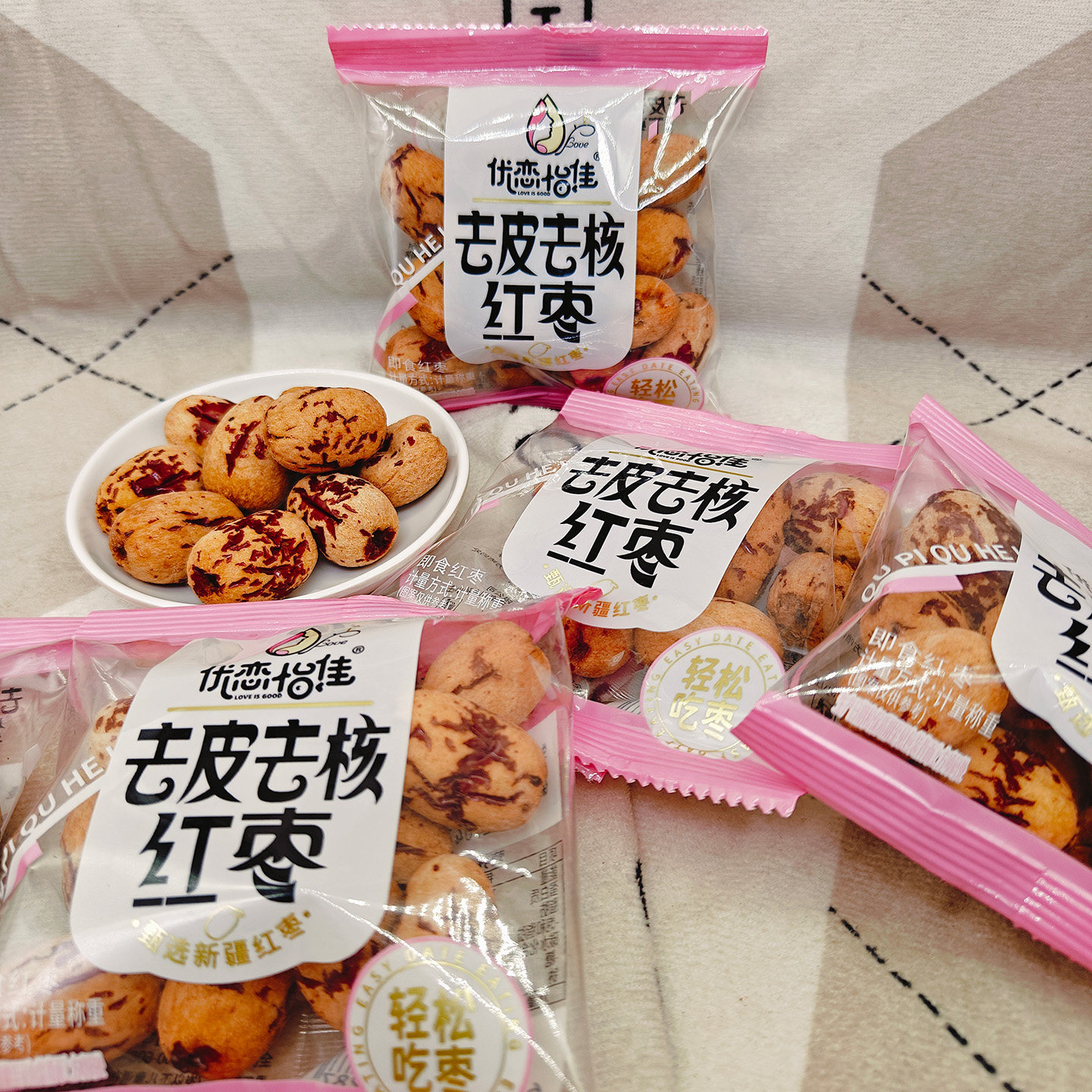 优恋怡佳去皮去核红枣小包零食