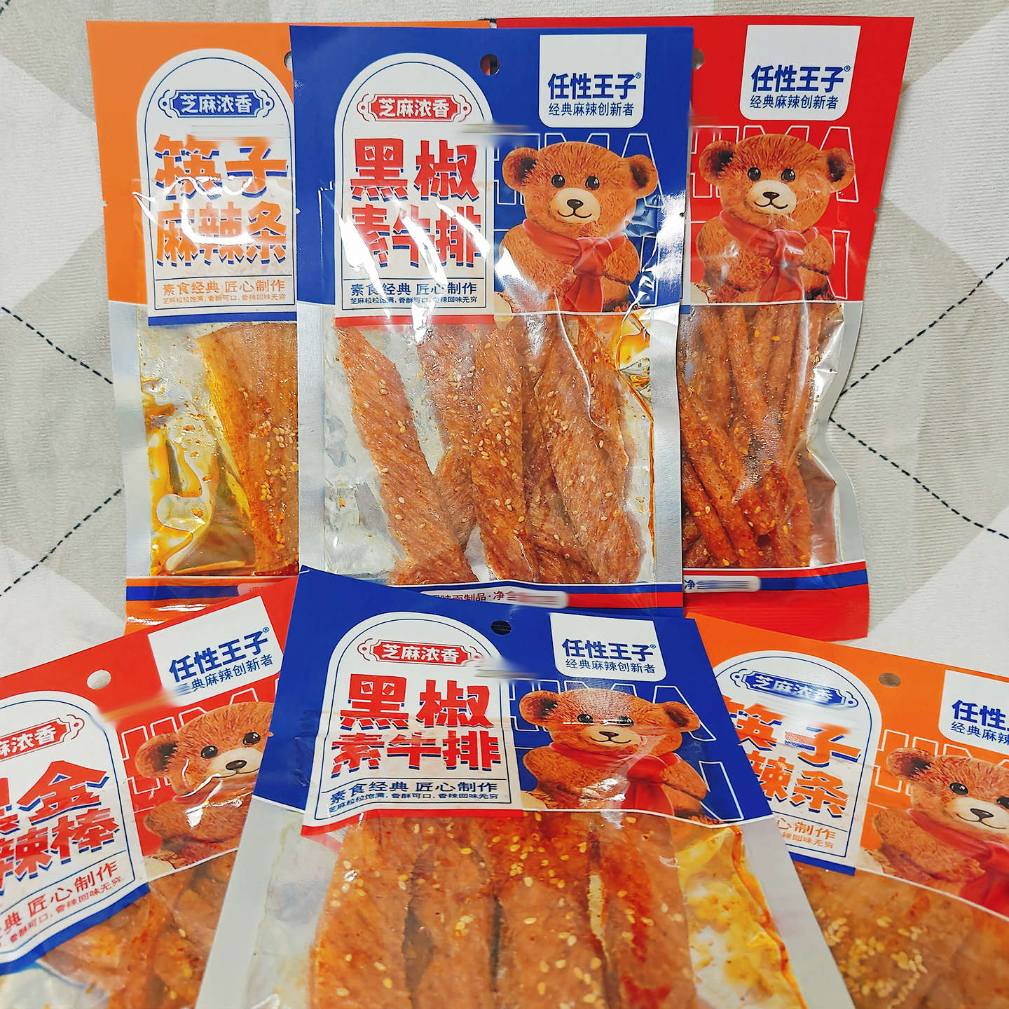 任性王子麻辣条香辣棒素牛排72g