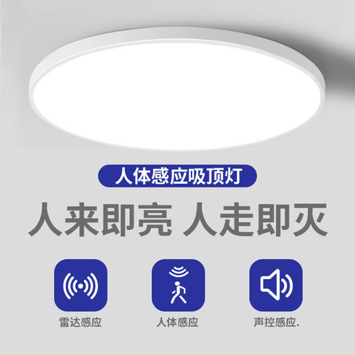 感应吸顶灯雷达人体红外线声控楼道楼梯过道入户走廊声光控