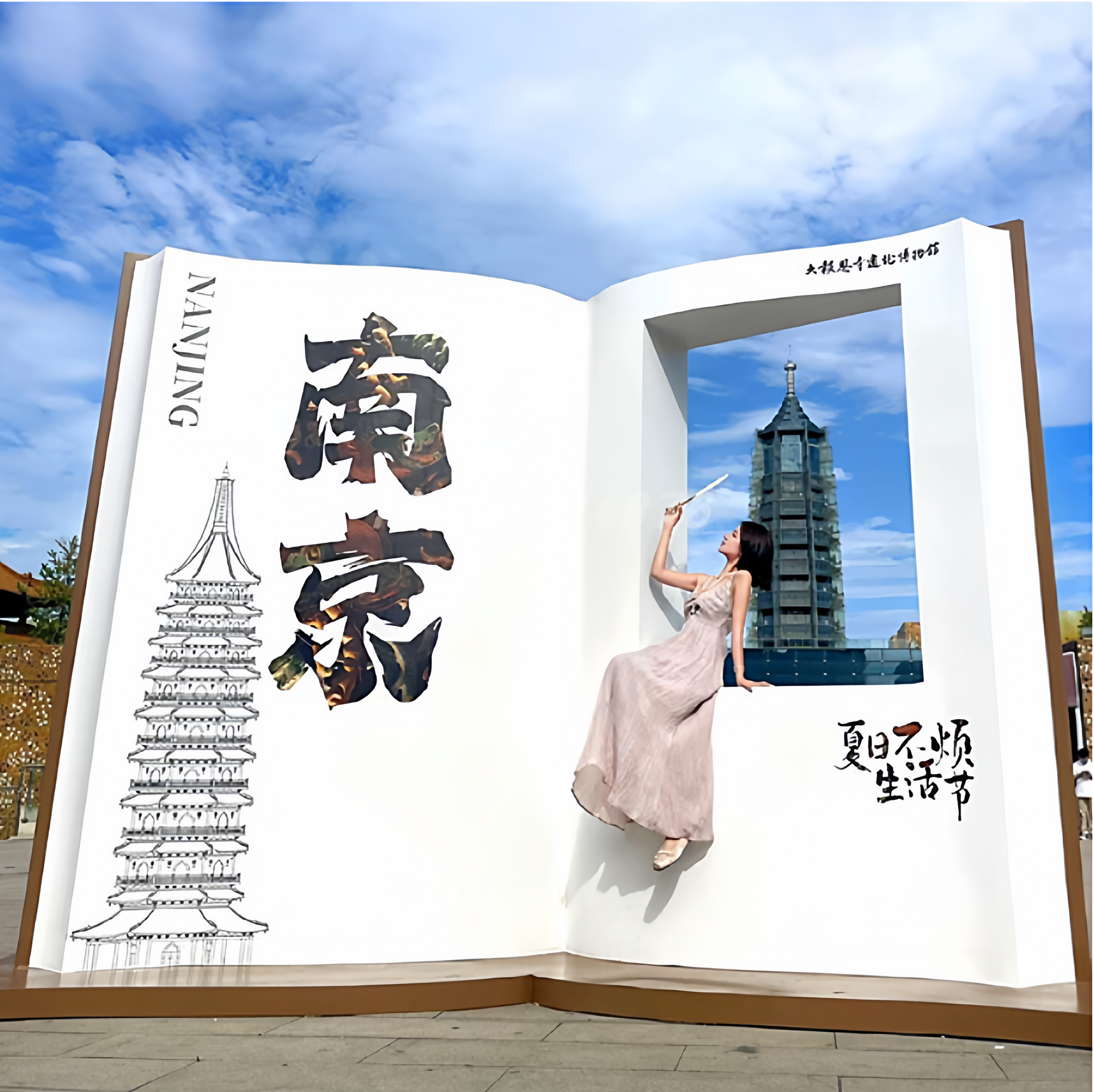 网红大型书本相框景区公园