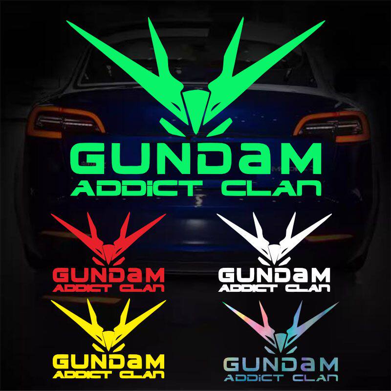 新版高达头像贴纸汽车电动车贴GUNDAM电脑箱包防水反光汽车贴纸