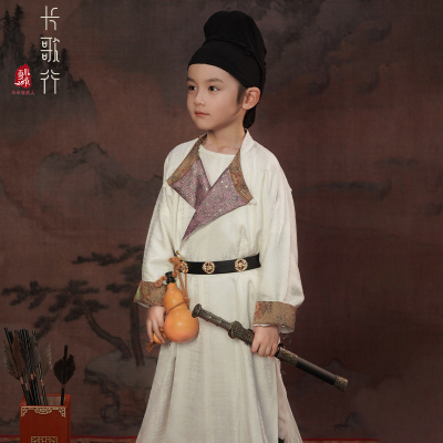 夏小承复原男童汉服唐装圆领袍