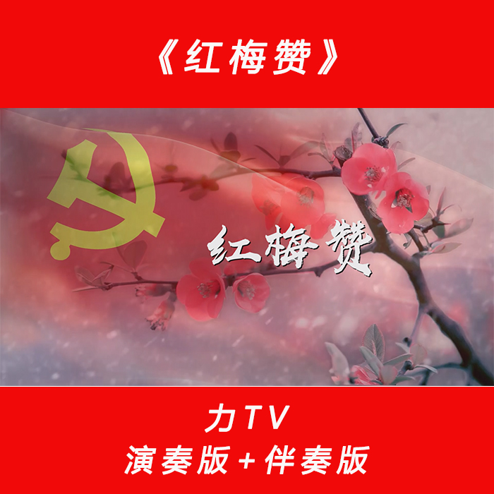 党建红歌 《红梅赞》 高清视频素材 LED大屏幕背景视频素材 力TV