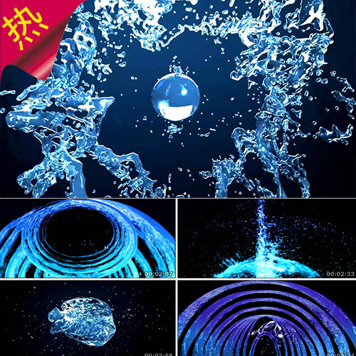 傣族舞蹈水之灵 人屏互动 水浪水花 高清LED大屏幕舞台背景视频