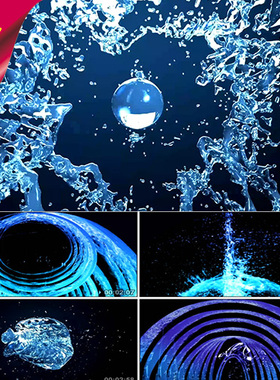 傣族舞蹈水之灵  人屏互动 水浪水花 高清LED大屏幕舞台背景视频