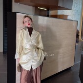 亮丝两穿外套设计感老钱风5DC 轻奢新中式 重叠金 C8030 喜一兮