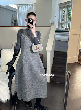 CCCHEUNG 12.09晚8 简约气质时髦廓形羊毛呢连衣裙立体剪裁背心裙