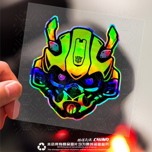 变形金刚镭射反光炫彩摩托汽车贴