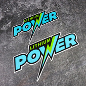 个性 THE POWER闪电汽车改装 贴纸电动车摩托车头盔划痕遮挡贴防水