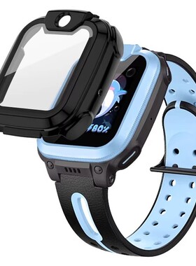 适用小天才q2a保护套w2223bc壳膜一体保护壳d2钢化膜u3儿童电话手表全包外壳n3透明手表壳实色手表套亮面硬壳