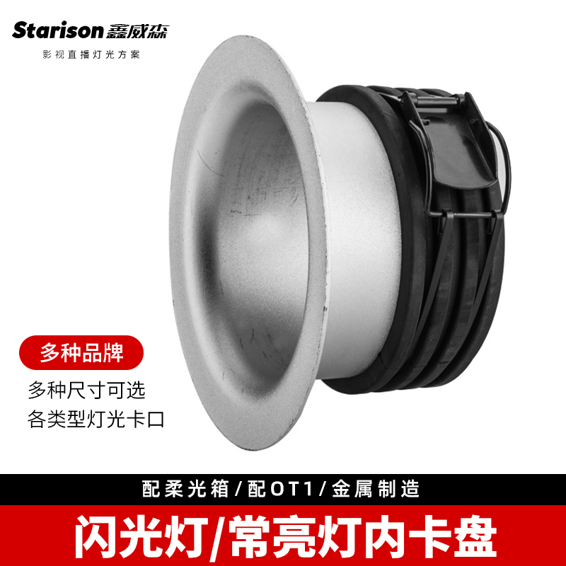 闪光灯卡口摄影灯常亮灯接口保荣爱玲珑布朗保富图通用卡盘转接盘